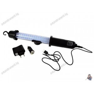 Акумулаторна работна лампа, 60 LED диода, 12/230V