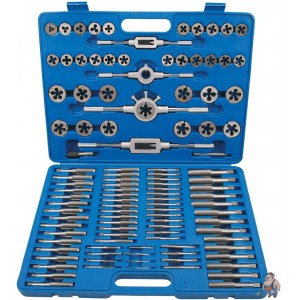 Професионален к-кт метчици и плашки, 110 бр.,М2-М18 BGS Technic