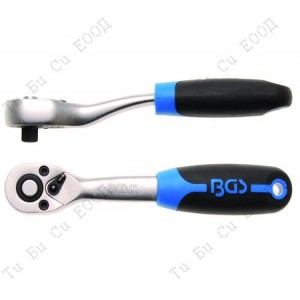 Професионална тресчотка 1/4",извита, 72 зъба BGS Technic