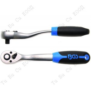 Професионална тресчотка 3/8",извита, 72 зъба BGS Technic