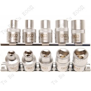 Комплект специализирани триъгълни вложки 5бр.,М5 - М12, BGS Technic