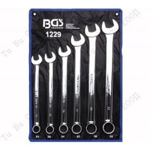 Комплект дълги звездогаечни ключове,6бр.,21-32мм.