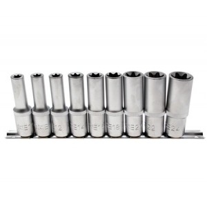 Комплект дълбоки вложки Е-тип 1/2" BGS TECHNIC