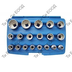 Комплект вложки тип All drive, 19 части, 1/2" BGS TECHNIC
