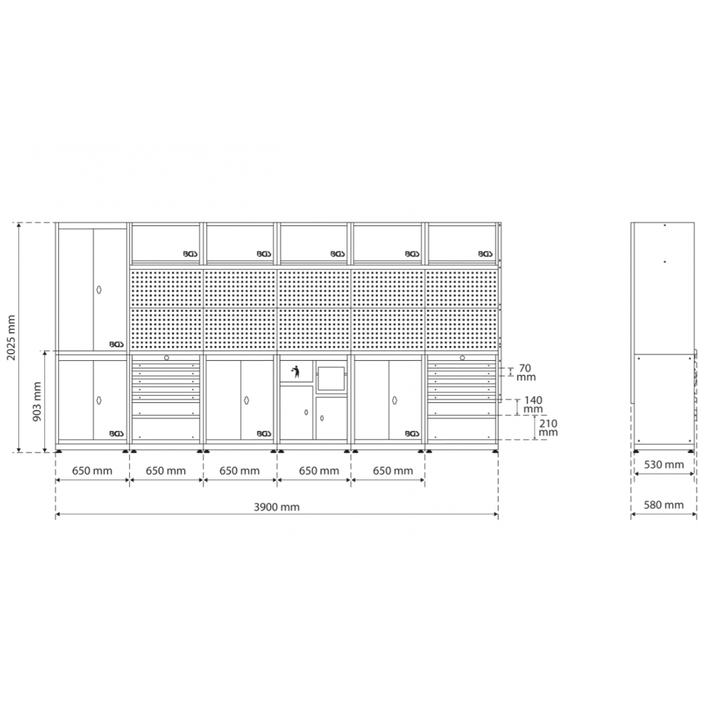 Индустриална работна маса / кухня / модул BGS80130