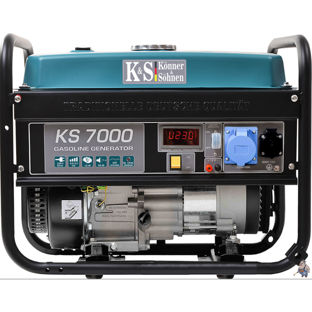 Бензинов генератор / агрегат 5.5KW ( монофазен ) "Könner & Söhnen" KS 7000