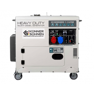 Дизелов генератор / агрегат за ток 6.5 - 7.0 kW KS 9200HDES-1/3 ATSR (EURO V)