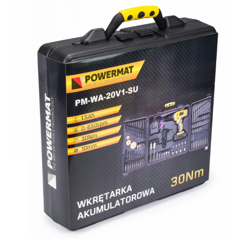 Акумулаторна бормашина / винтоверт 92 елемента PM-WA-20V1-SU