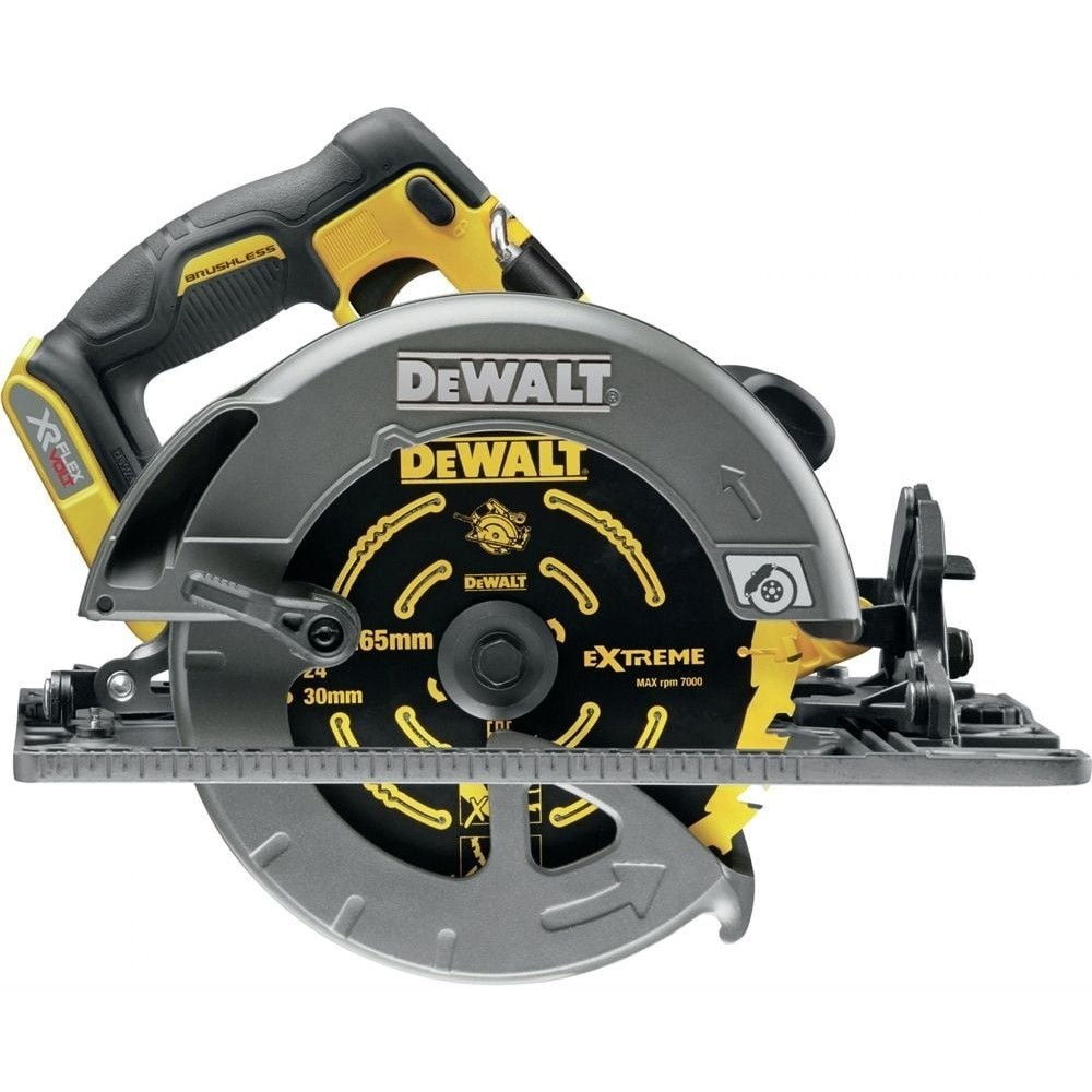 Акумулаторен безчетков циркуляр, 54V XR Flexvolt 190мм, DeWalt DCS579NT