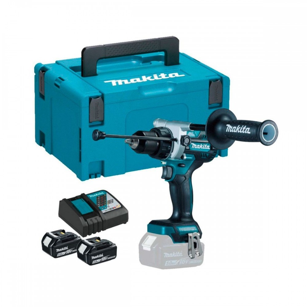 Акумулаторен безчетков ударен винтоверт 18V – LXT, Makita DHP486RTJ