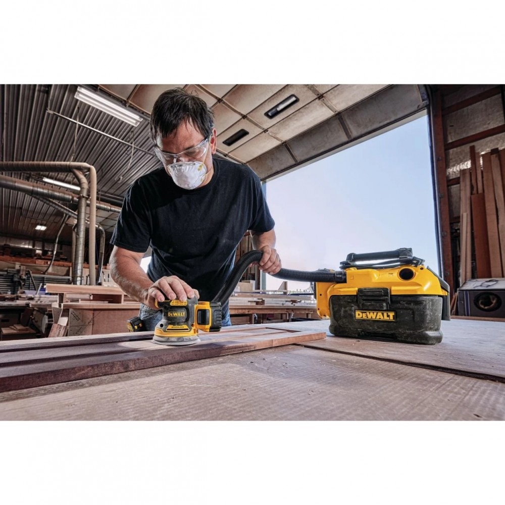 Акумулаторен ексцентършлайф, безчетков, 18V, ф 125 мм, DeWalt DCW210NТ