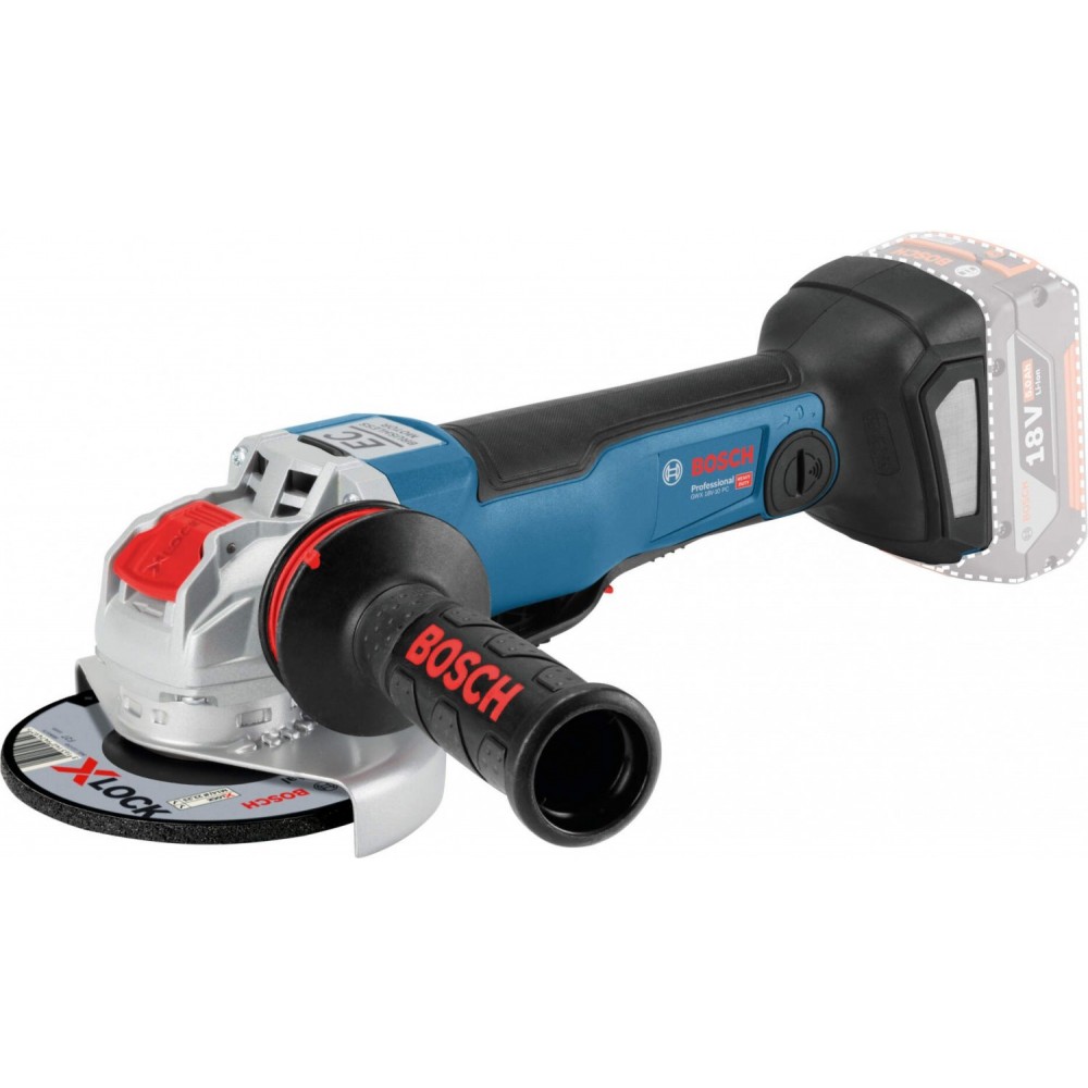 Акумулаторен ъглошлайф 125 мм, Bosch GWX 18V-10 PC SOLO