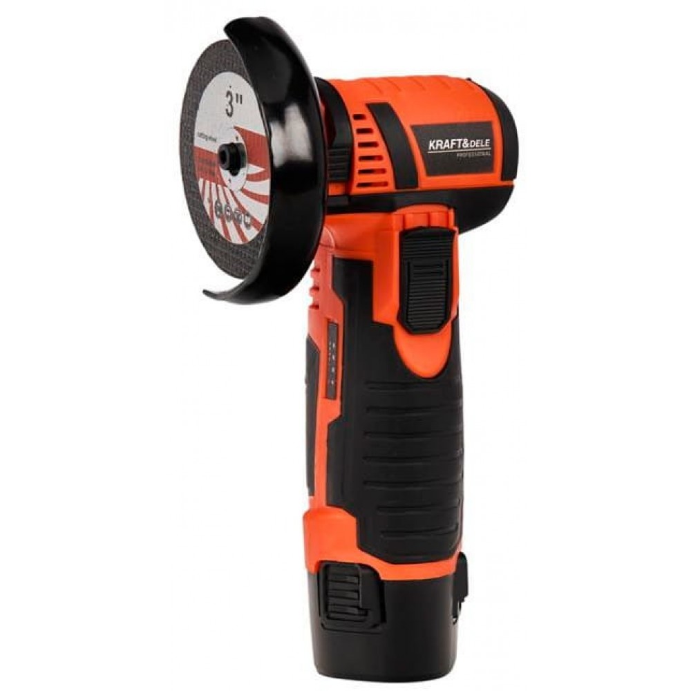 Акумулаторен ъглошлайф с батерии, зарядно, 12 V, 1.5 Ah - KD3161