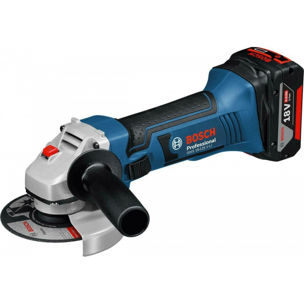 Акумулаторен ъглошлайф ф 125 мм, 060193A308 + Батерия procore 8.0Ah, Bosch GWS 18-125 V-LI Professional