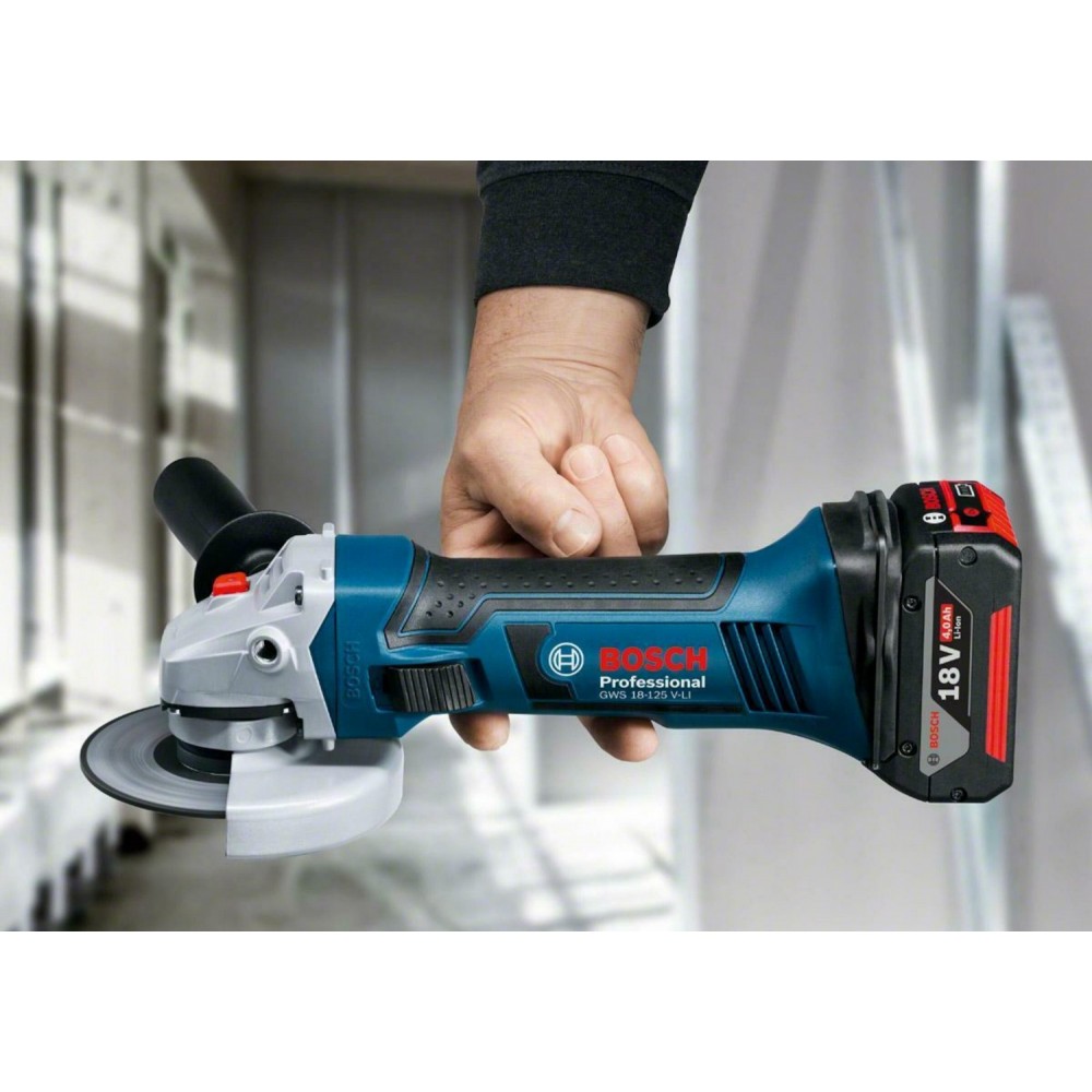 Акумулаторен ъглошлайф ф 125 мм, 060193A308 + Батерия procore 8.0Ah, Bosch GWS 18-125 V-LI Professional