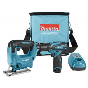 Акумулаторен комплект прободен трион + винтоверт 10.8V, Makita DK1475