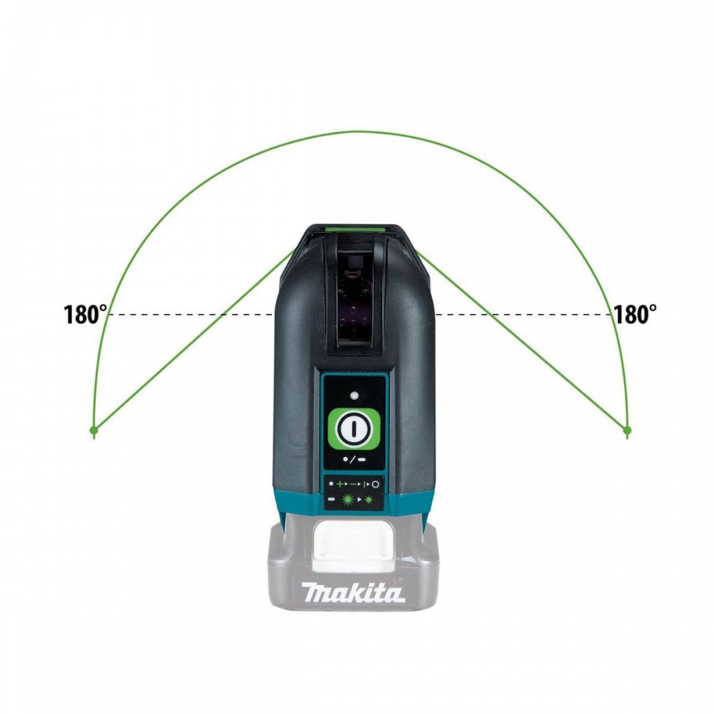 Акумулаторен лазерен нивелир 12 V, 2 линии, зелен, Makita SK105GDZ