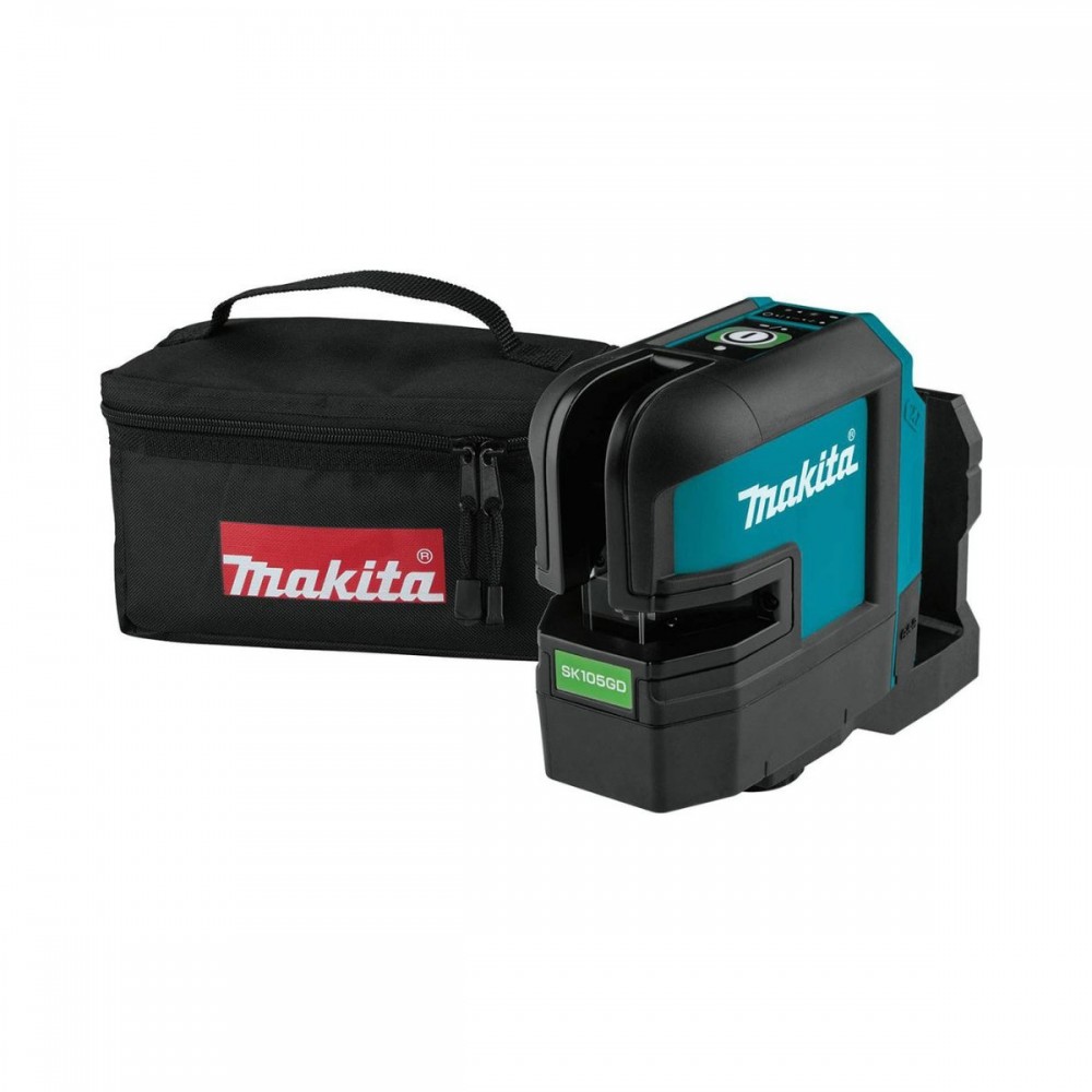 Акумулаторен лазерен нивелир 12 V, 2 линии, зелен, Makita SK105GDZ