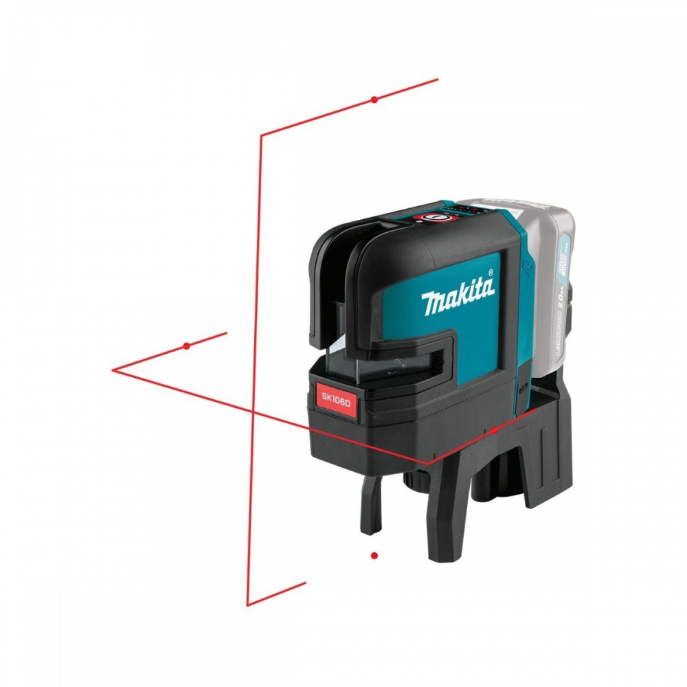 Акумулаторен лазерен нивелир 12 V, 3 линии, червен, Makita SK106DZ