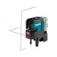 Акумулаторен лазерен нивелир 12 V, 3 линии, червен, Makita SK106DZ