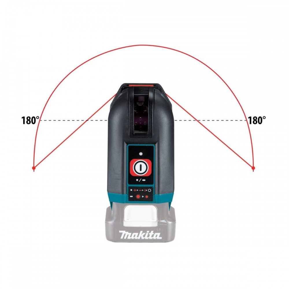 Акумулаторен лазерен нивелир 12 V, 3 линии, червен, Makita SK106DZ