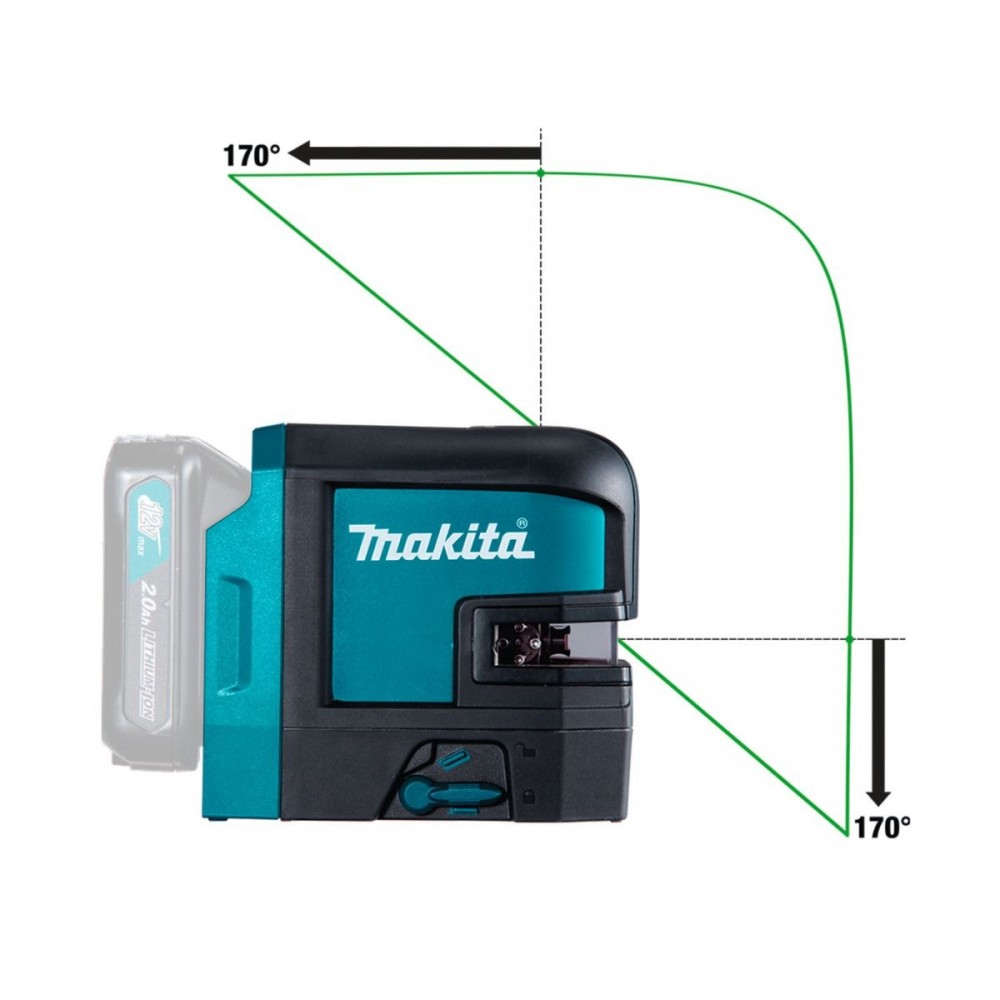 Акумулаторен лазерен нивелир 12 V, 3 линии, червен, Makita SK106GDZ