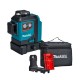 Акумулаторен лазерен нивелир 12 V, 8 линии, червен, Makita SK700D