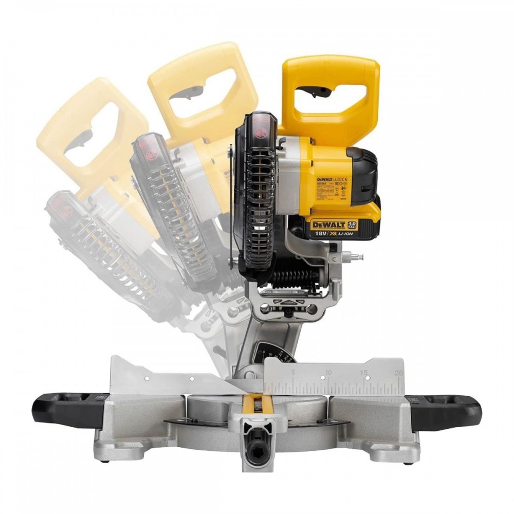 Акумулаторен настолен циркуляр с герунг, 18V, ф 184 мм, DeWalt DCS365N