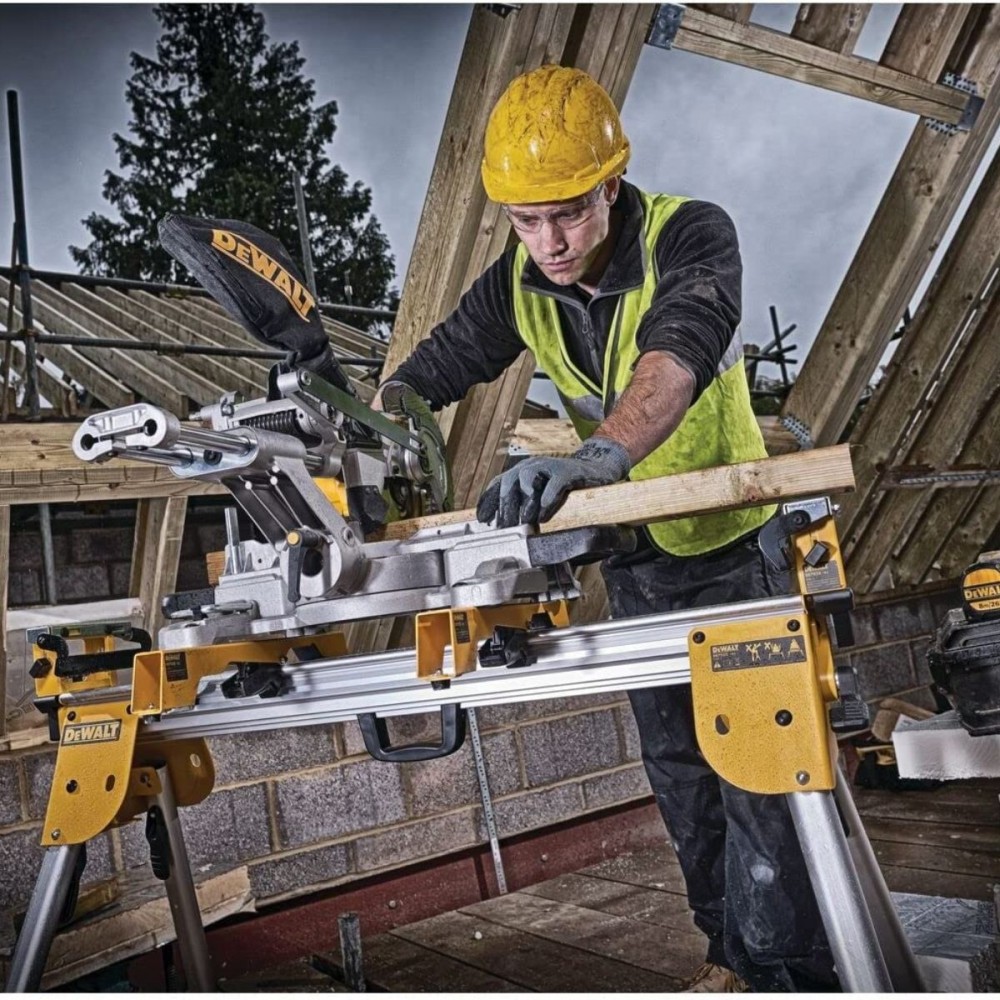 Акумулаторен настолен циркуляр с герунг, 18V, ф 184 мм, DeWalt DCS365N
