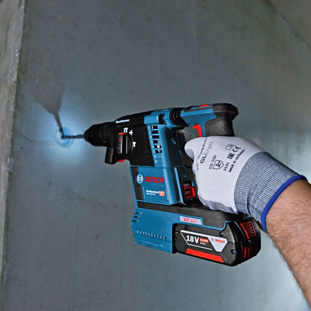 Акумулаторен перфоратор 18 V, 2,6 J, SDS-plus + ПОДАРЪК Батерия 5.0Ah, Bosch GBH 18V-26