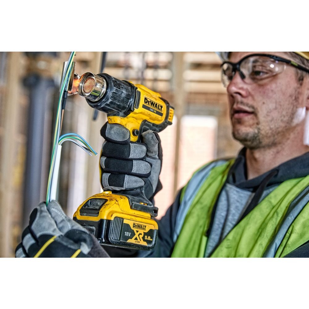 Акумулаторен пистолет за горещ въздух 18V, 530°C, DeWalt DCE530N