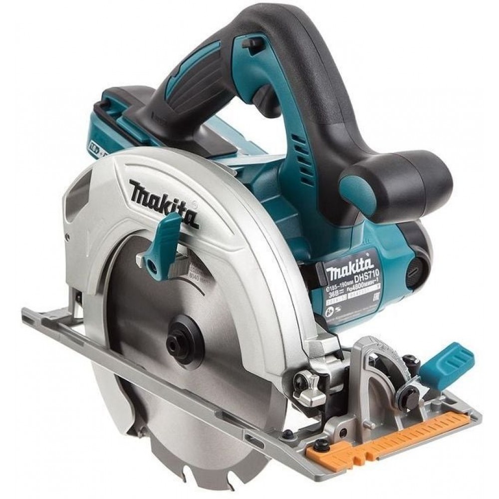 Акумулаторен ръчен циркуляр 36V( 18 V + 18 V , Ø 190 mm), Makita DHS710Z