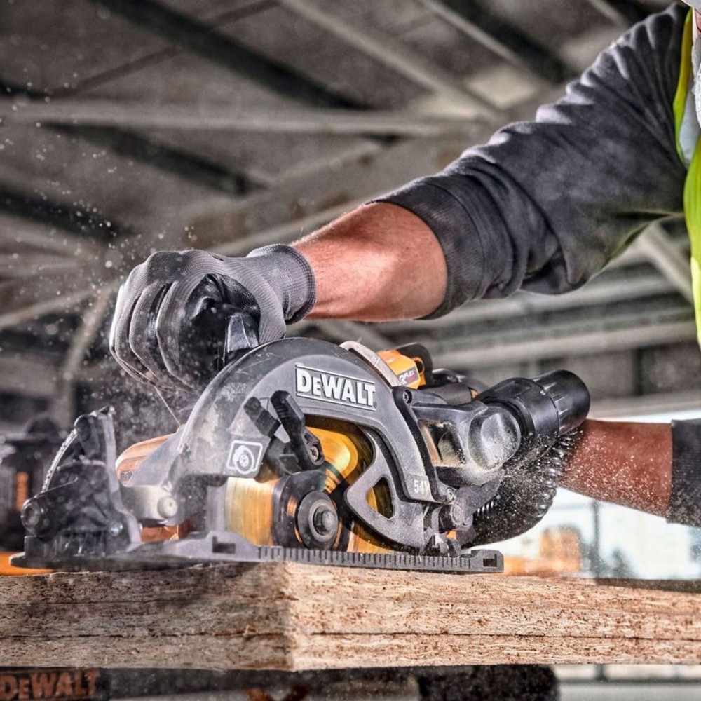 Акумулаторен ръчен циркуляр, 54 V, 190 мм, DeWalt DCS577N