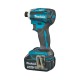 Акумулаторен ударен гайковерт 18 V, 180 Nm, 1/4″, 5 Ah, Makita DTD172RTJ
