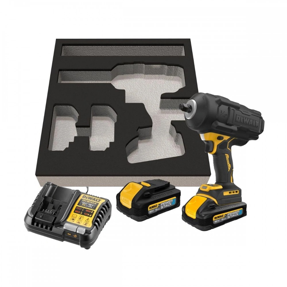 Акумулаторен ударен гайковерт 18 V, 2372 Nm, 1/2″, DeWalt DCF961H2G