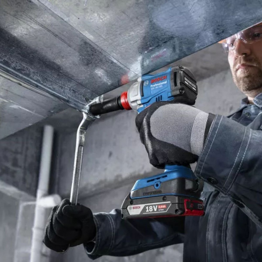 Акумулаторен ударен гайковерт, 285 Nm, ½“, ¼“, 06019N2120, Bosch GDX 18V-285