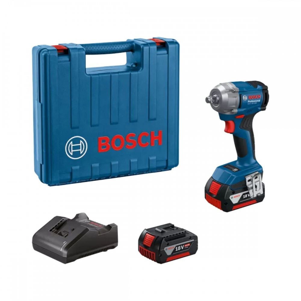 Акумулаторен ударен гайковерт, 350 Nm, ½“, 06019M5021, Bosch GDS 18V-350
