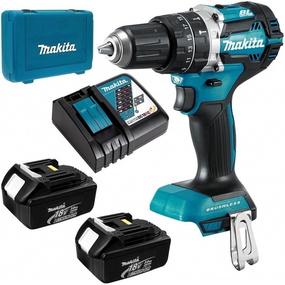 Акумулаторен ударен винтоверт – бормашина 18V / 54Nm / 3 Ah Li-Ion, Makita DHP484RFE