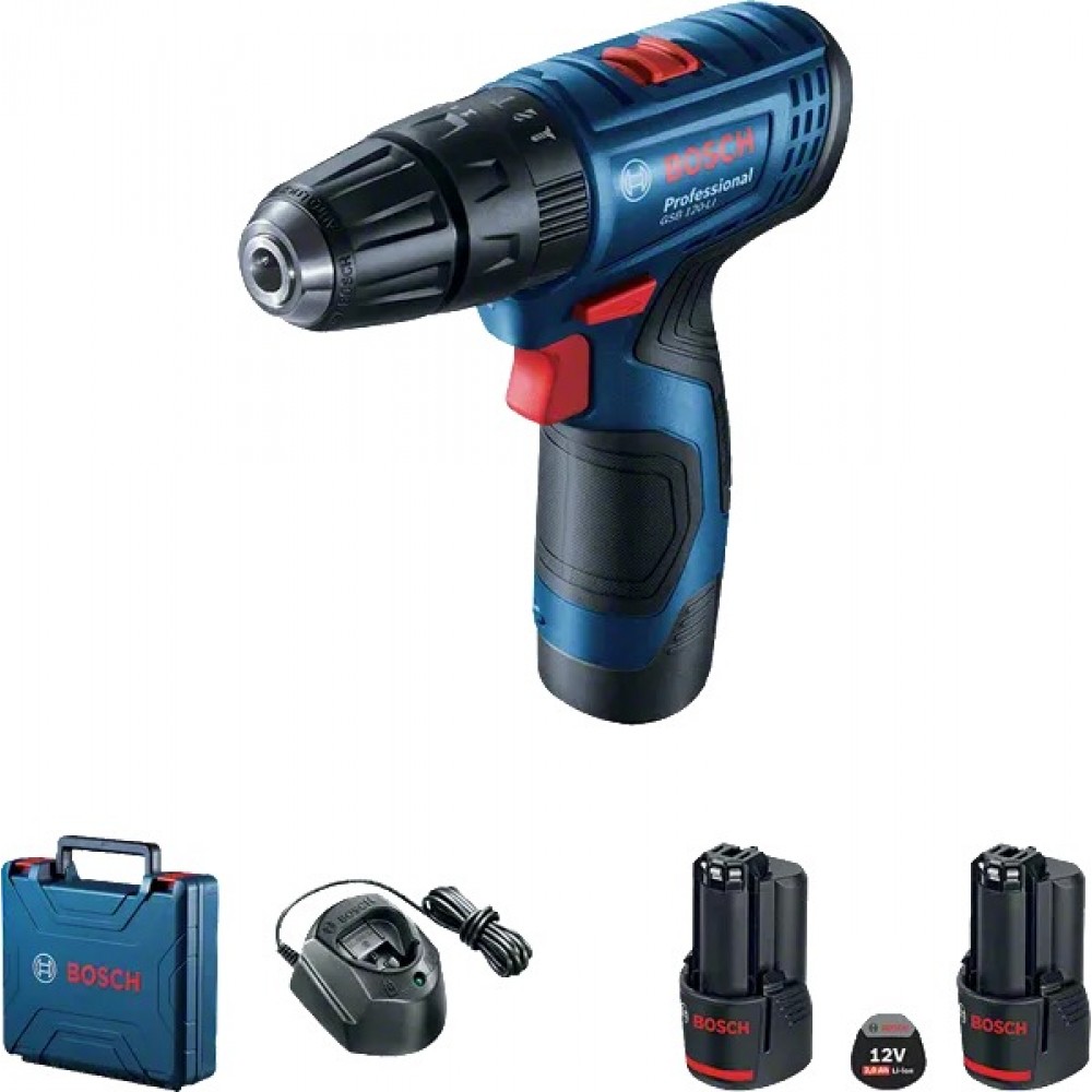 Акумулаторен ударно-пробивен винтоверт, 06019G8100, 12V, 2.0Ah, Bosch GSB 120-LI Professional