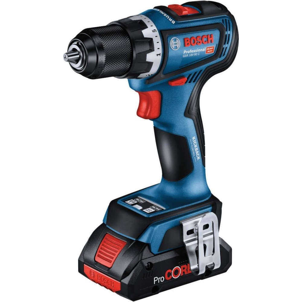 Акумулаторен винтоверт 0 601 9K6 006, 18 V, 64 Nm, Bosch GSR 18V-90 C Professional