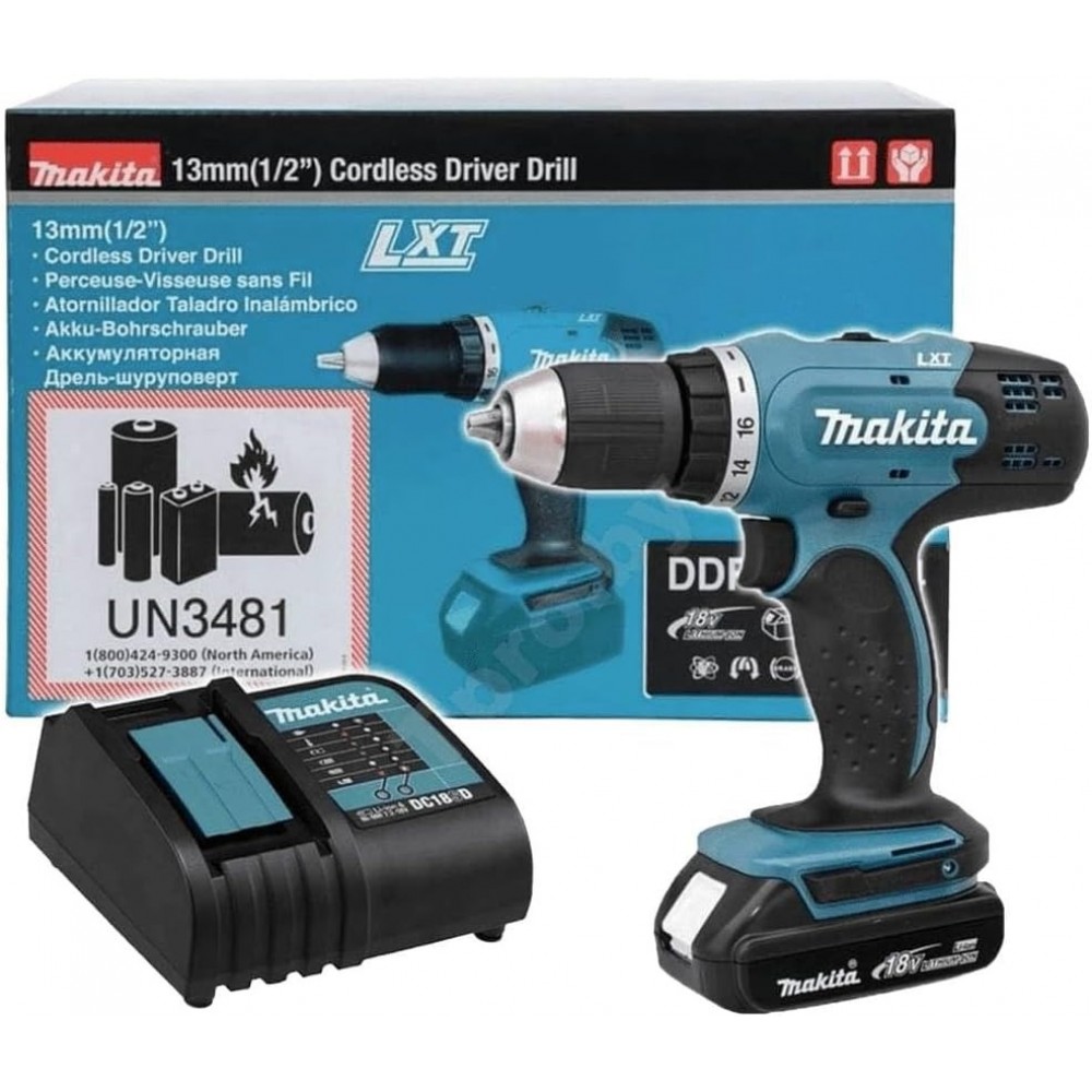 Акумулаторен винтоверт-бормашина 18V, 42Nm, Makita DDF453SYX5