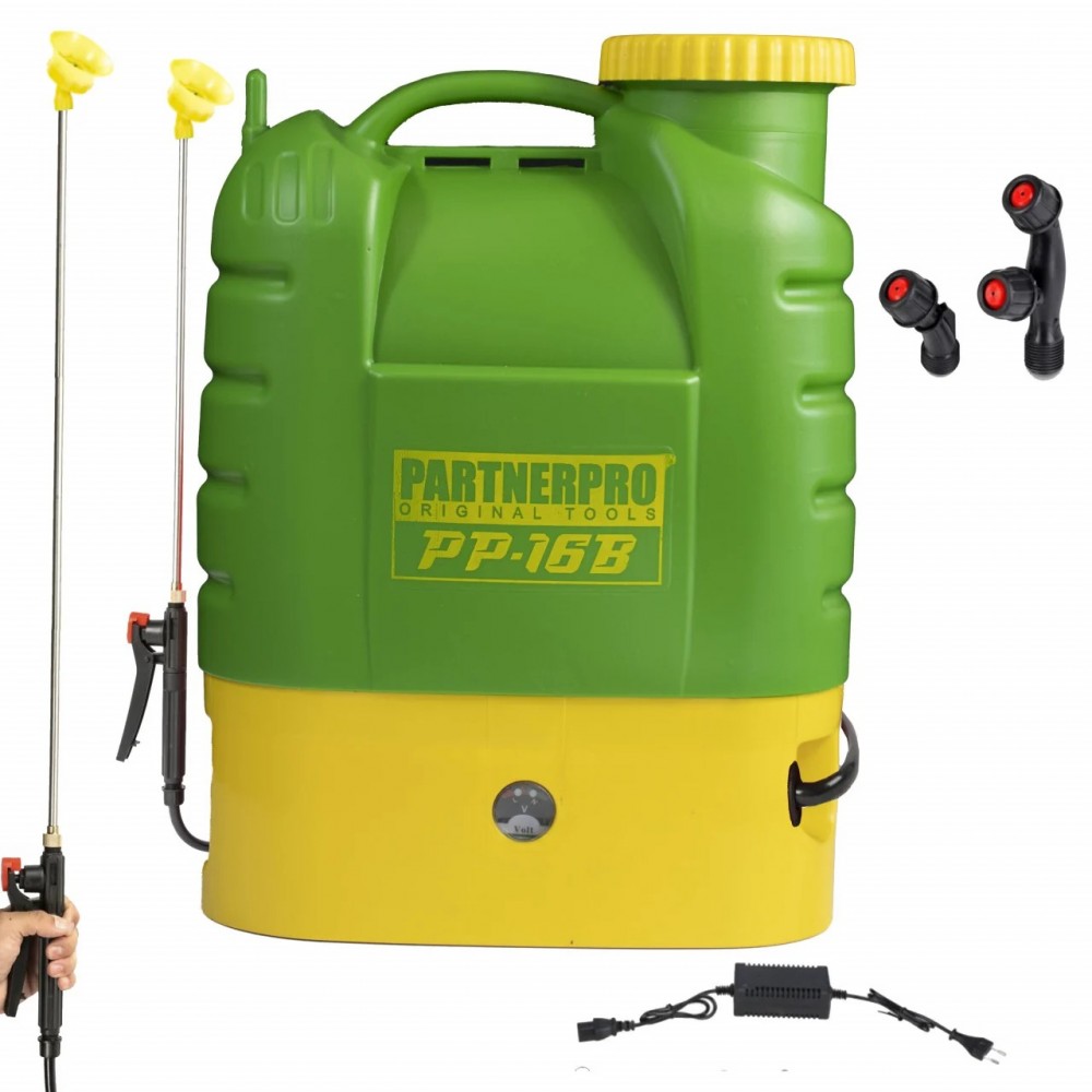 Акумулаторна пръскачка 16 л., 12V/8Ah, 3 вида дюзи - PP-16B
