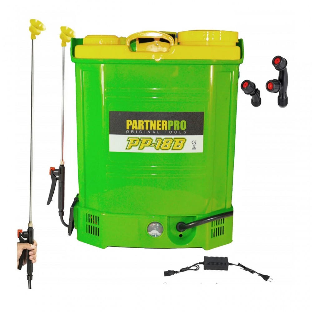 Акумулаторна пръскачка 18 л., 12V/8Ah, 3 вида дюзи - PP-18B