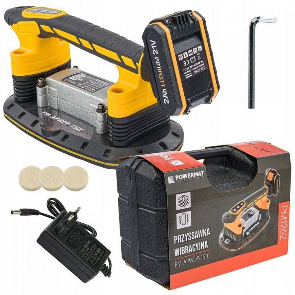Акумулаторна вибрираща вендуза за плочки 230 V / 50 Hz - PM-APWDP-150T