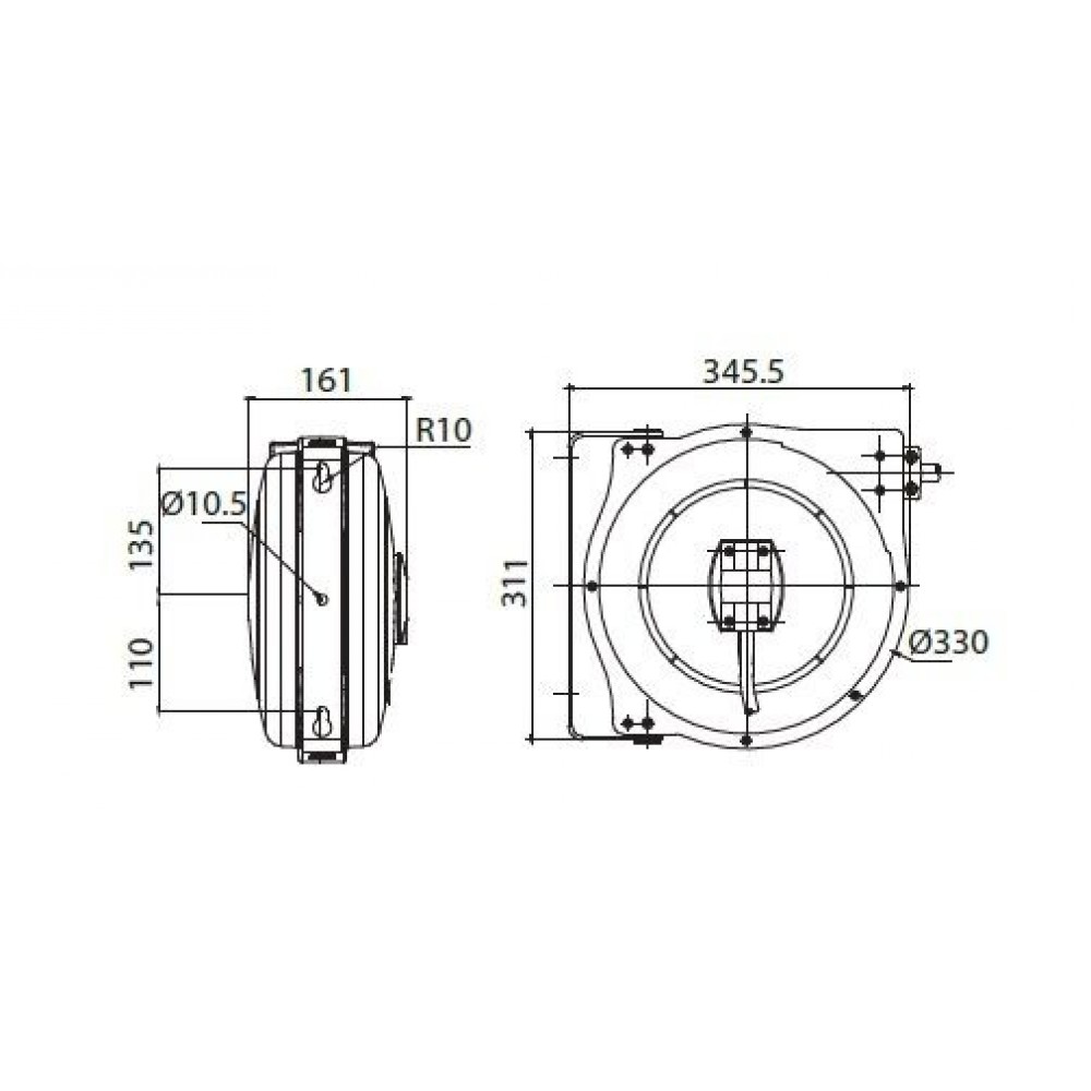 Автоматична макара с капак 12×8 мм, 8 м, резба 1/4" - PNRZRE705083