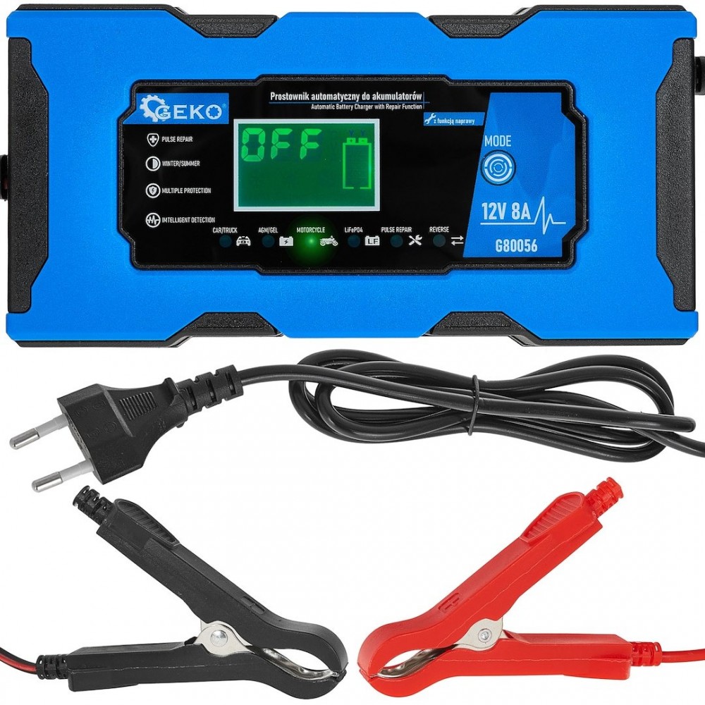Автоматично зарядно устройство, 12V, 8 A, с LCD дисплей - G80056