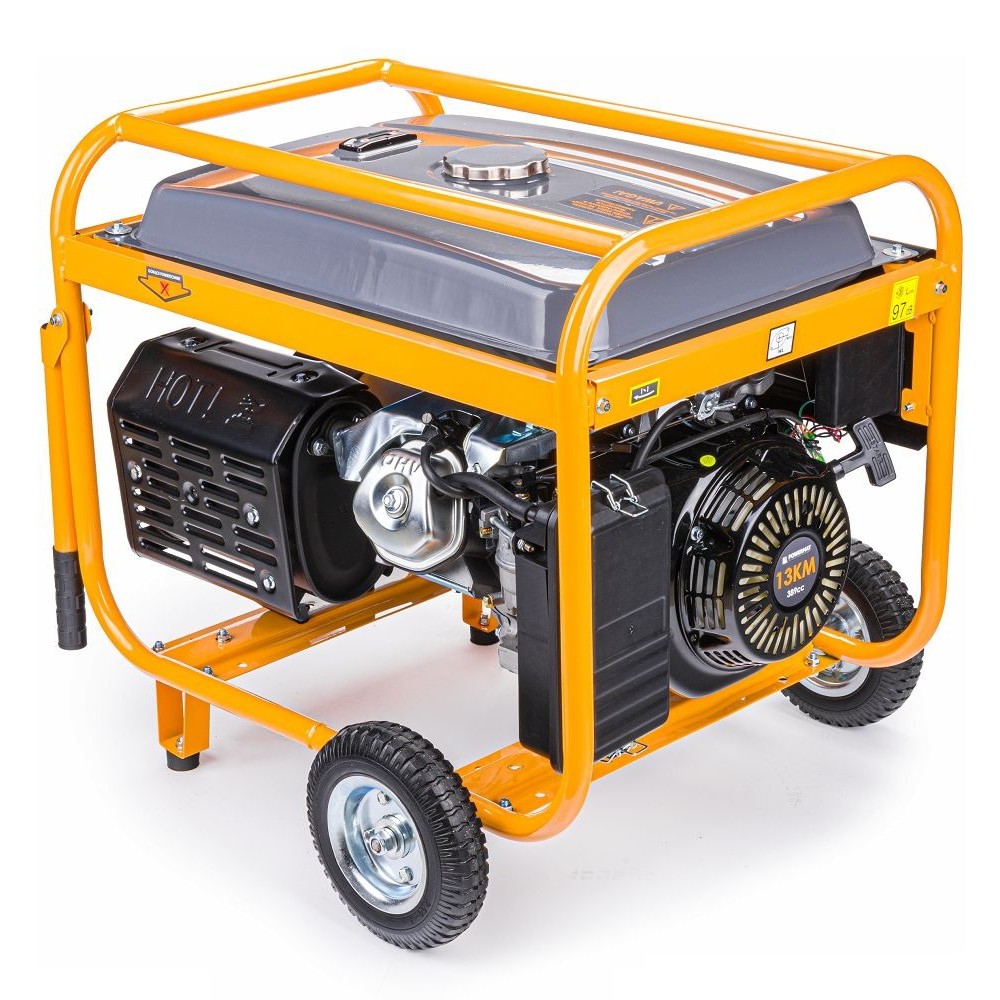 Бензинов монофазен генератор 6500 W, 6.5 kW, 24 литра - PM-AGR-6500M-K