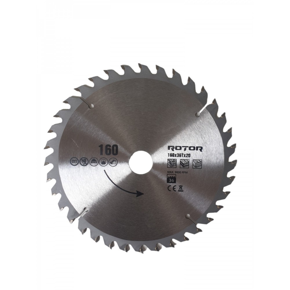 Диск за рязане на дърво 160X20 мм 36T - 21218