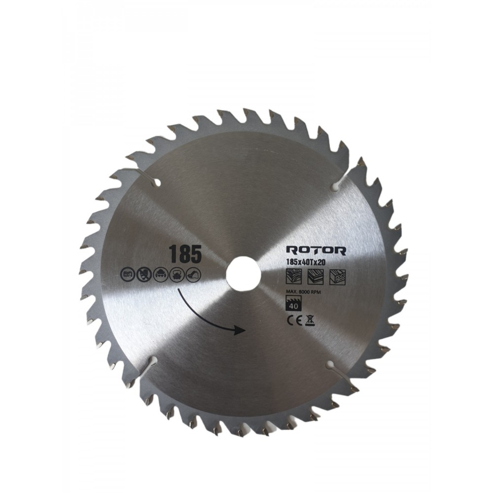 Диск за рязане на дърво 185×20 мм 40T - 21224