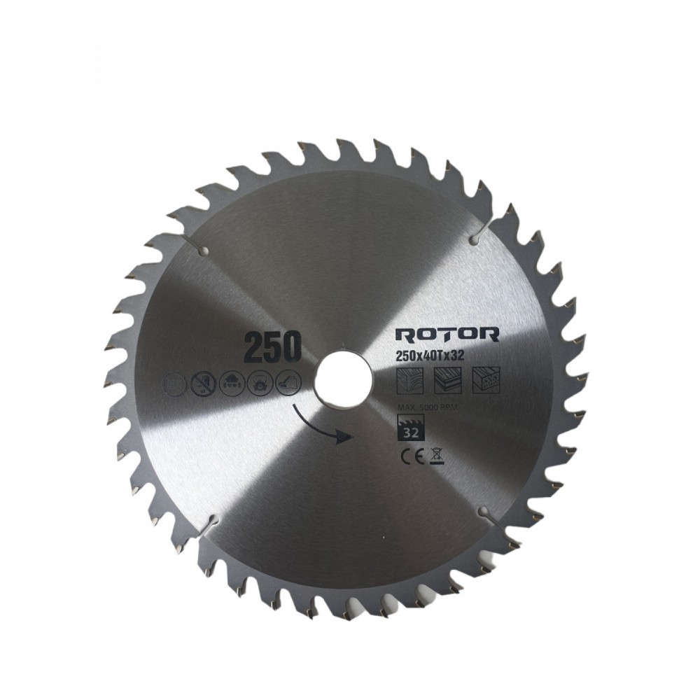 Диск за рязане на дърво 250X32 мм 40T - 21229